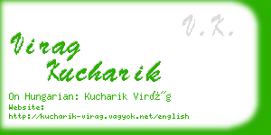virag kucharik business card